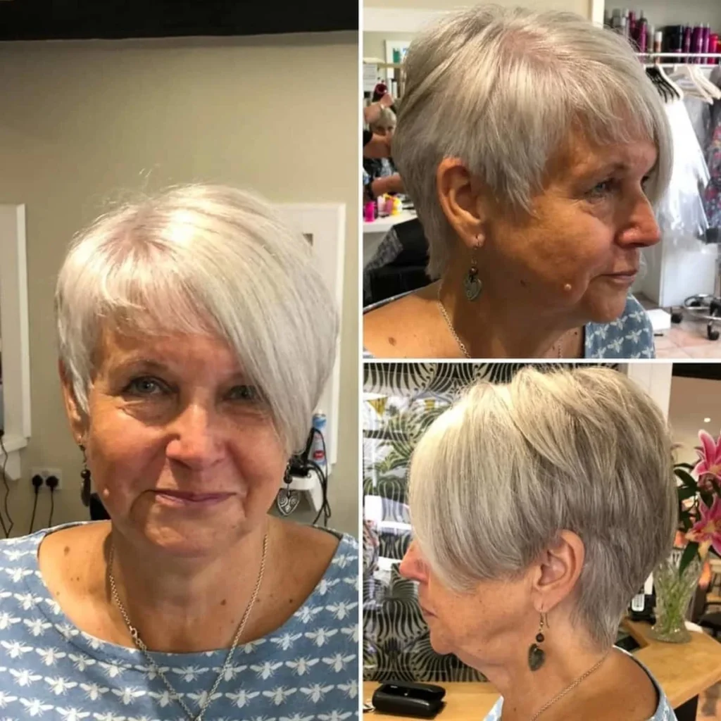  Asymmetrischer Pixie Cut für Frauen über 60