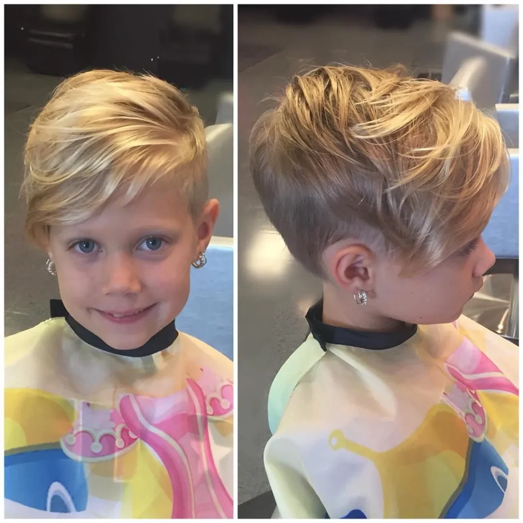 Kinder Pixie Cut mit Pony
