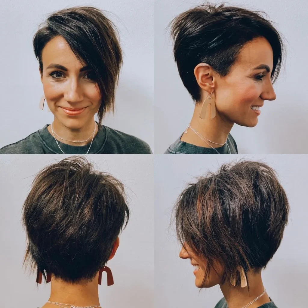 Pixie Cut für dunkles Haar