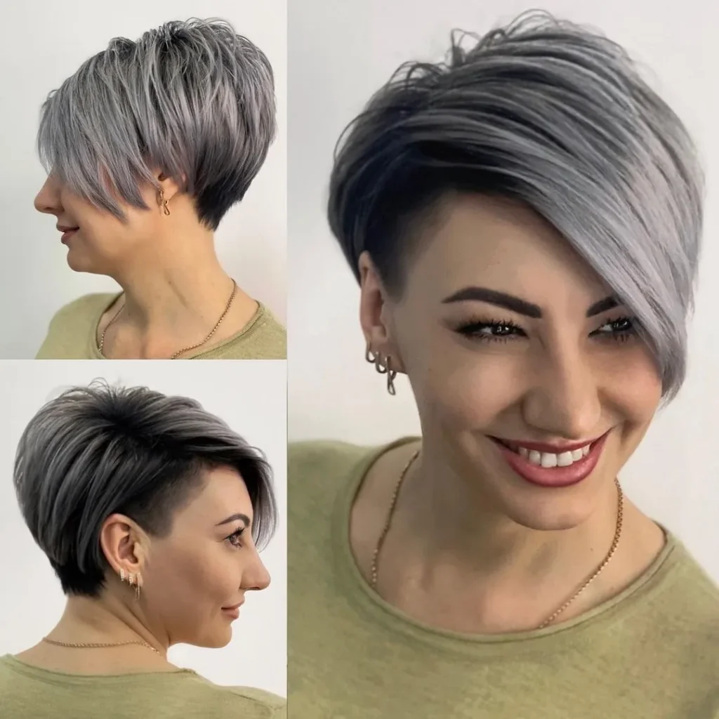 Pixie-Cut mit rasierten Seiten für dichtes Haar