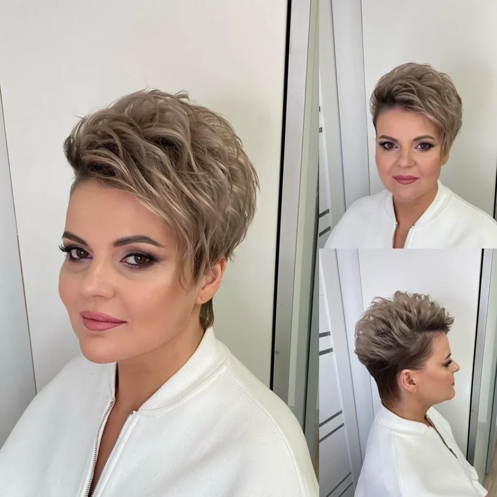 Asymmetrischer Choppy-Pixie-Schnitt für dichtes Haar