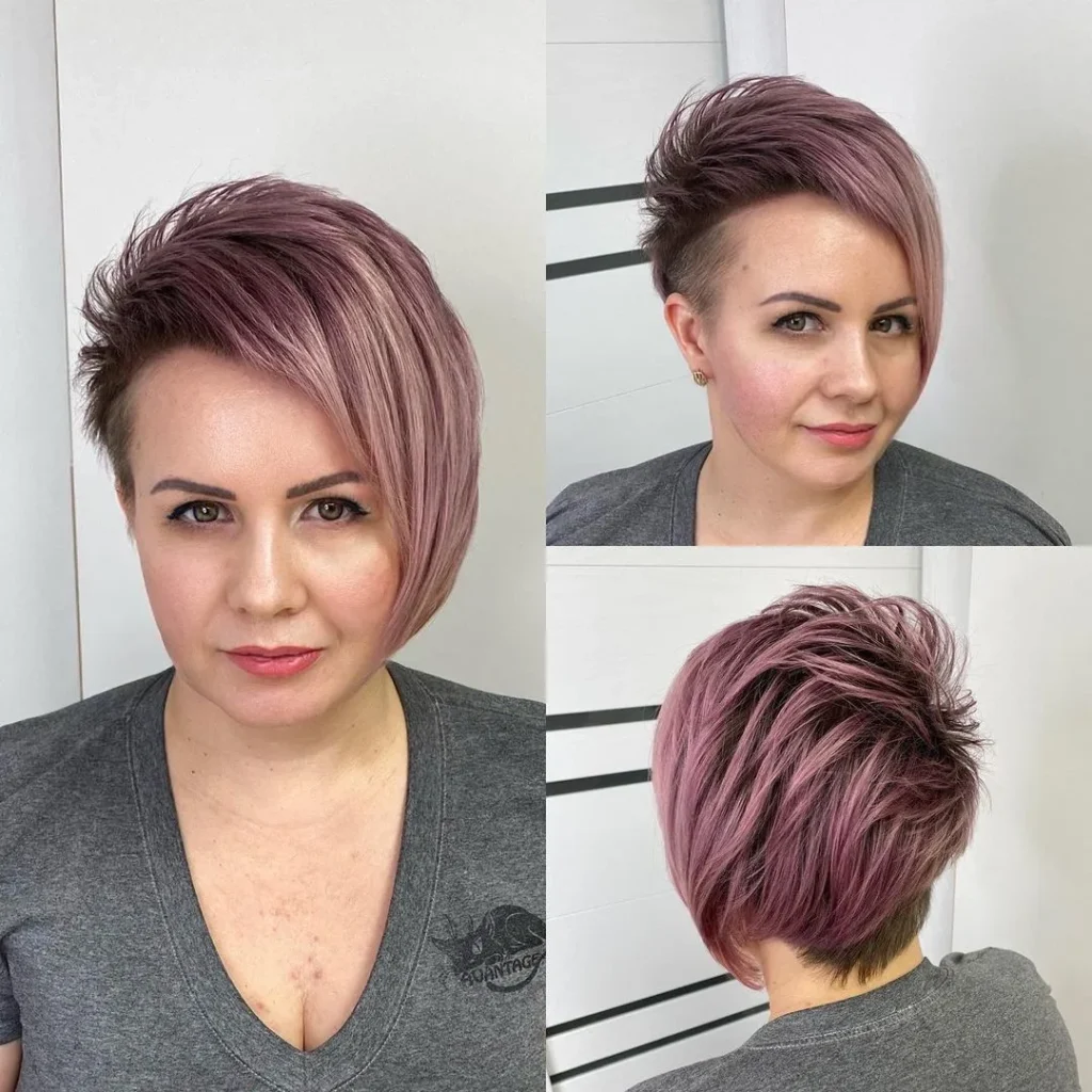 Asymmetrischer ausgefallener Undercut-Pixie-Schnitt