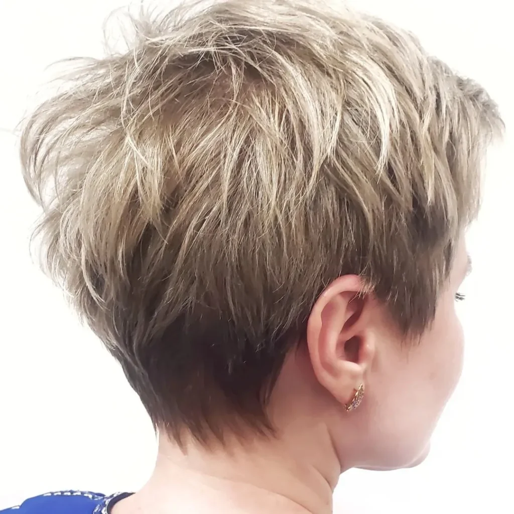 Balayage-Ombre: Choppy Pixie