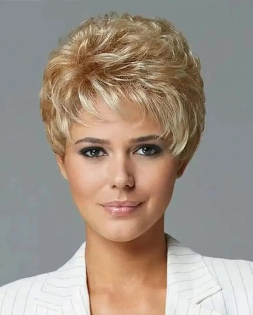 Gefiederter Choppy-Pixie-Cut für dichtes Haar