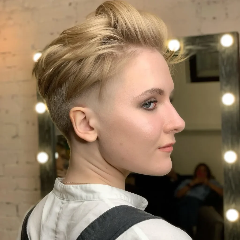 Grob geschnittener Pixie mit Undercut