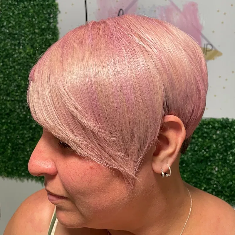 Pastellrosa Pixie mit Seitenpony