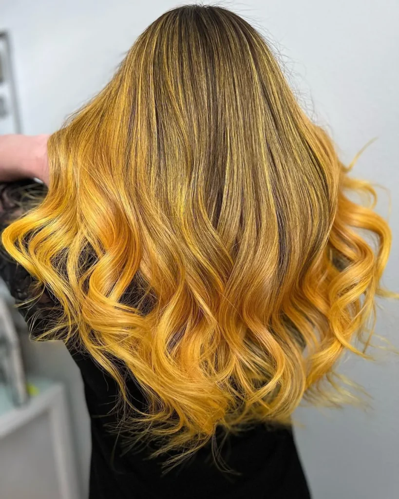 Gelbes Balayage