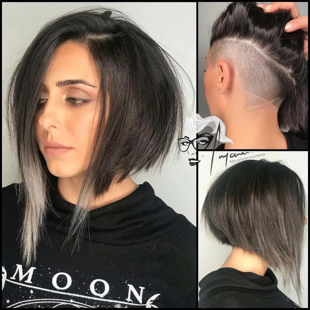 Asymmetrischer Bob mit Undercut