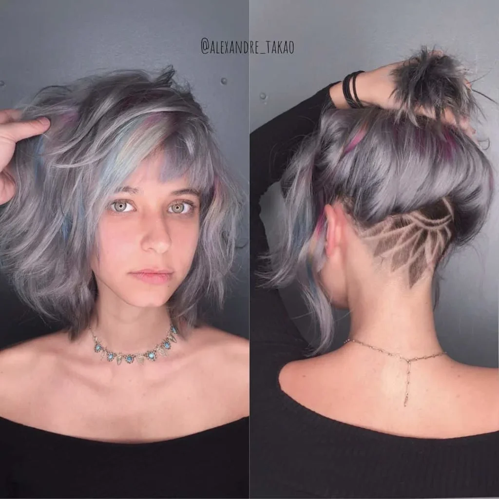  Langer Bob mit seitlichem Undercut