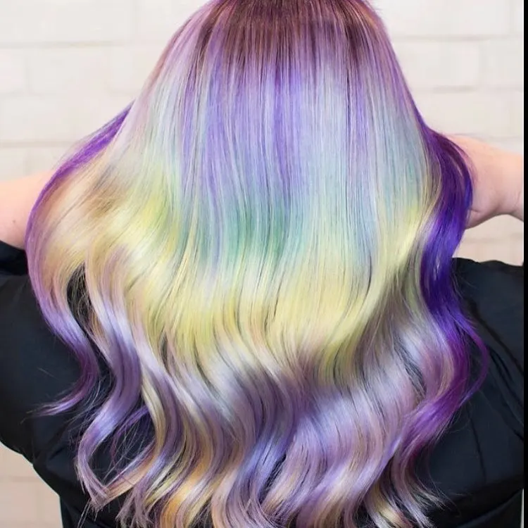 Regenbogen-Balayage