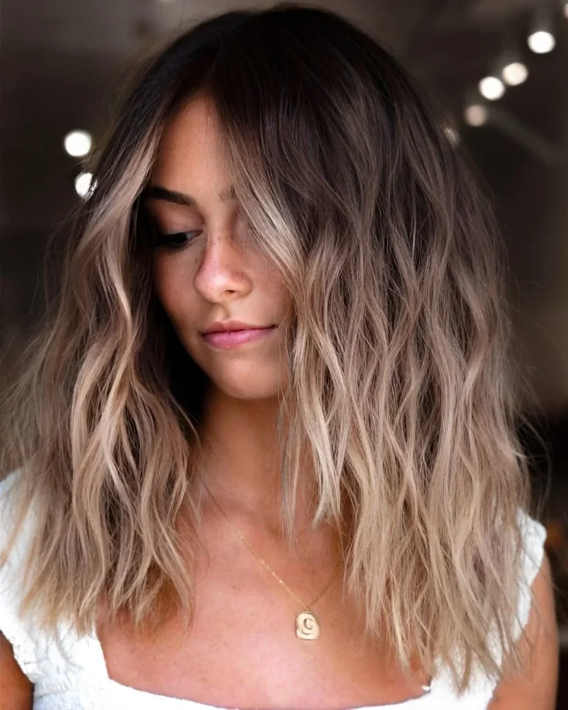 Blond auf Braun Balayage Ombre