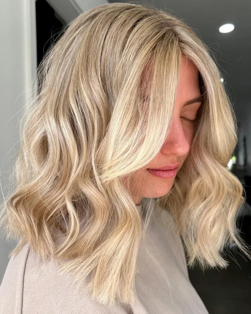  Blonder Lob Frisur