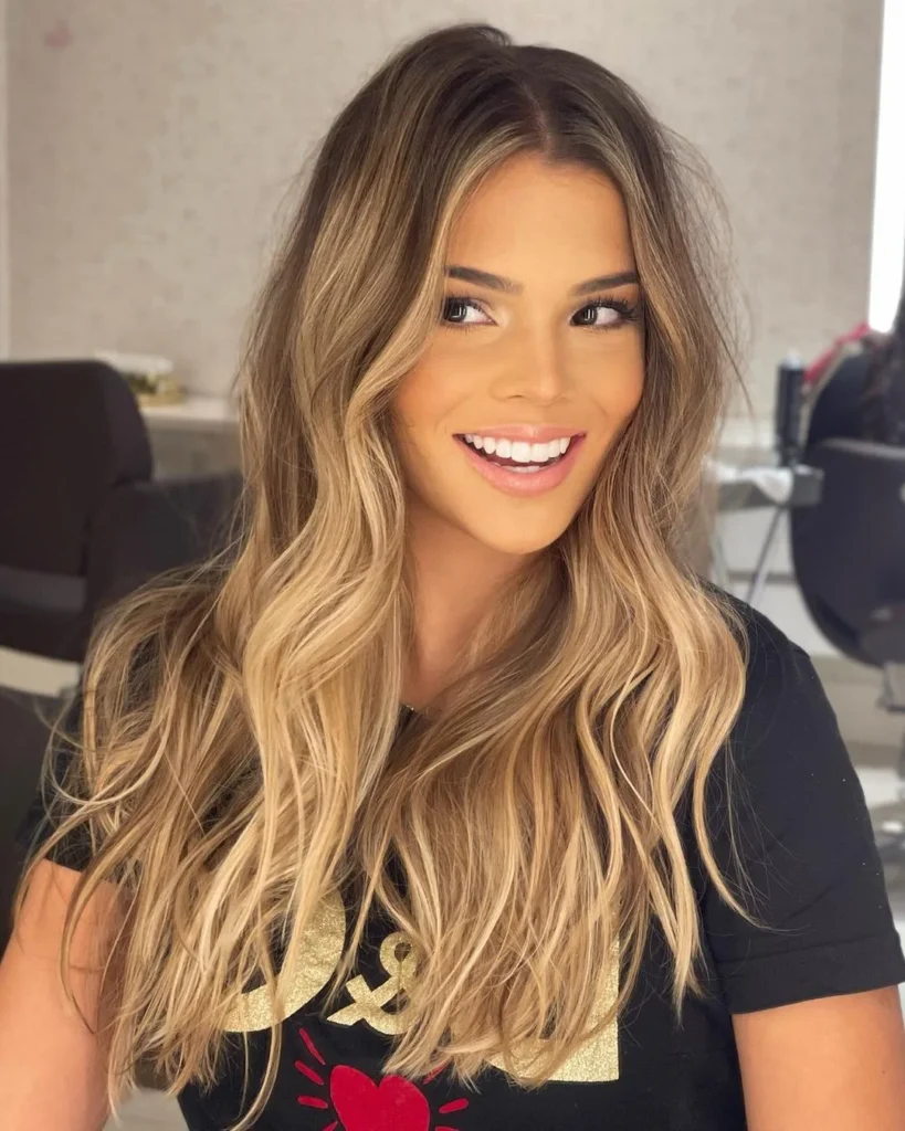 Goldblondes Balayage