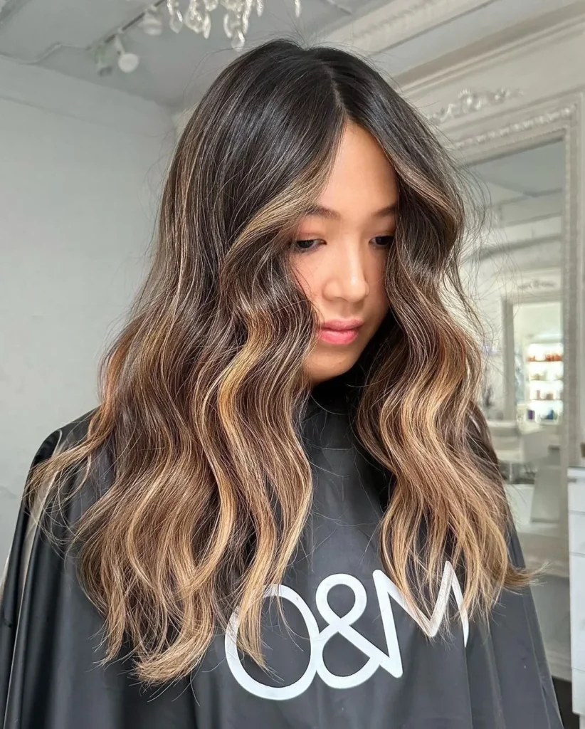 Braun und Blond Balayage