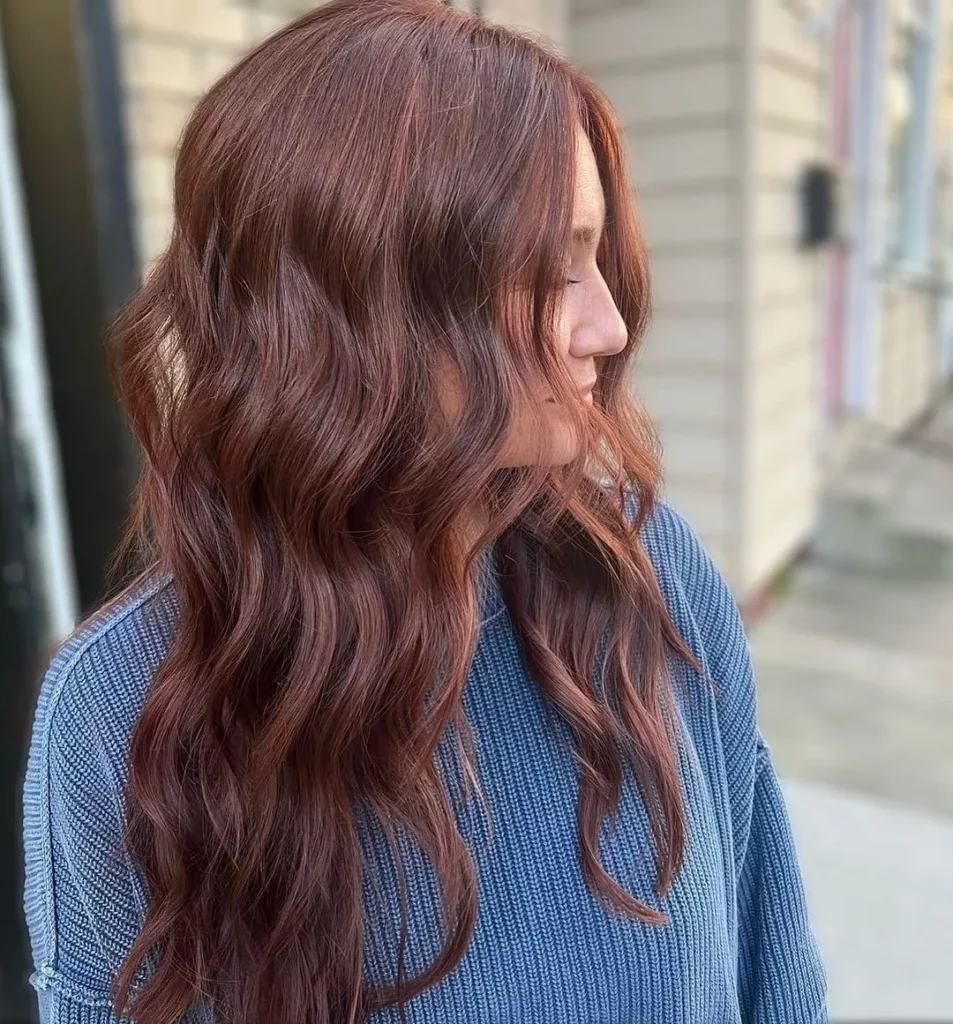 Balayage für rotbraunes Haar