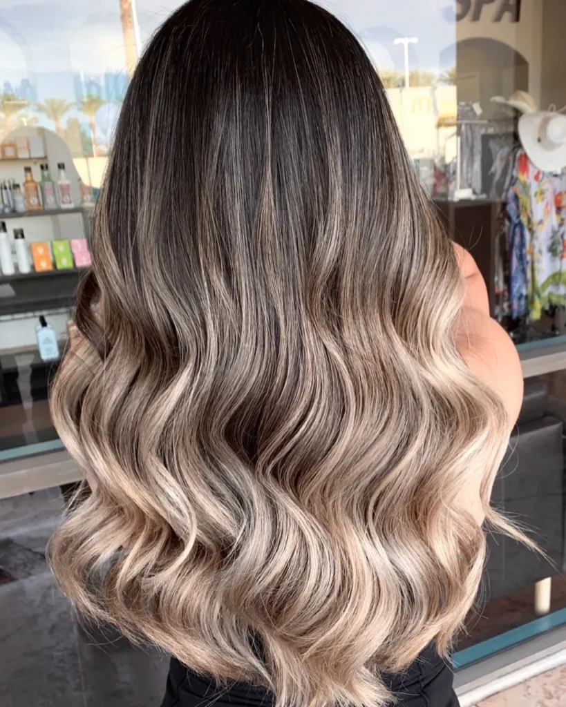 Beige Blond Brünett Balayage