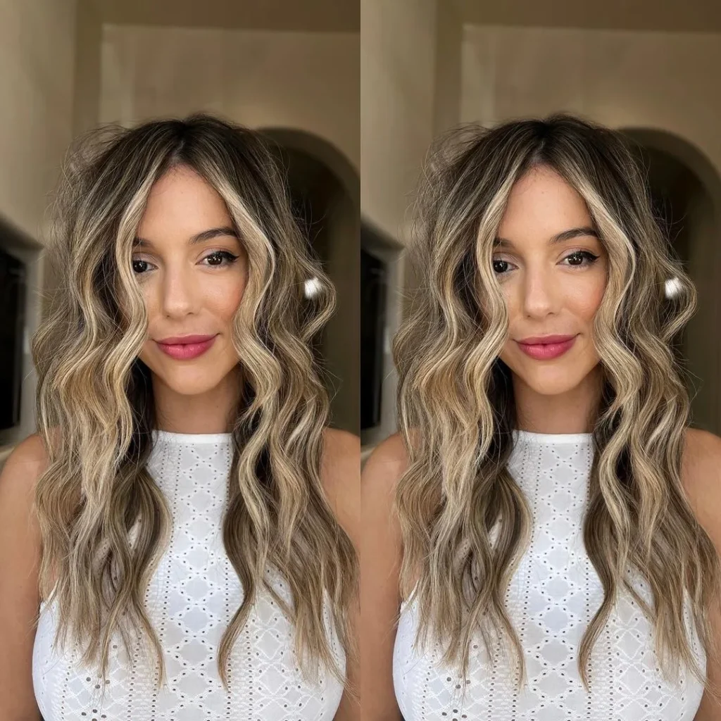 Blondes Balayage auf blondem Haar