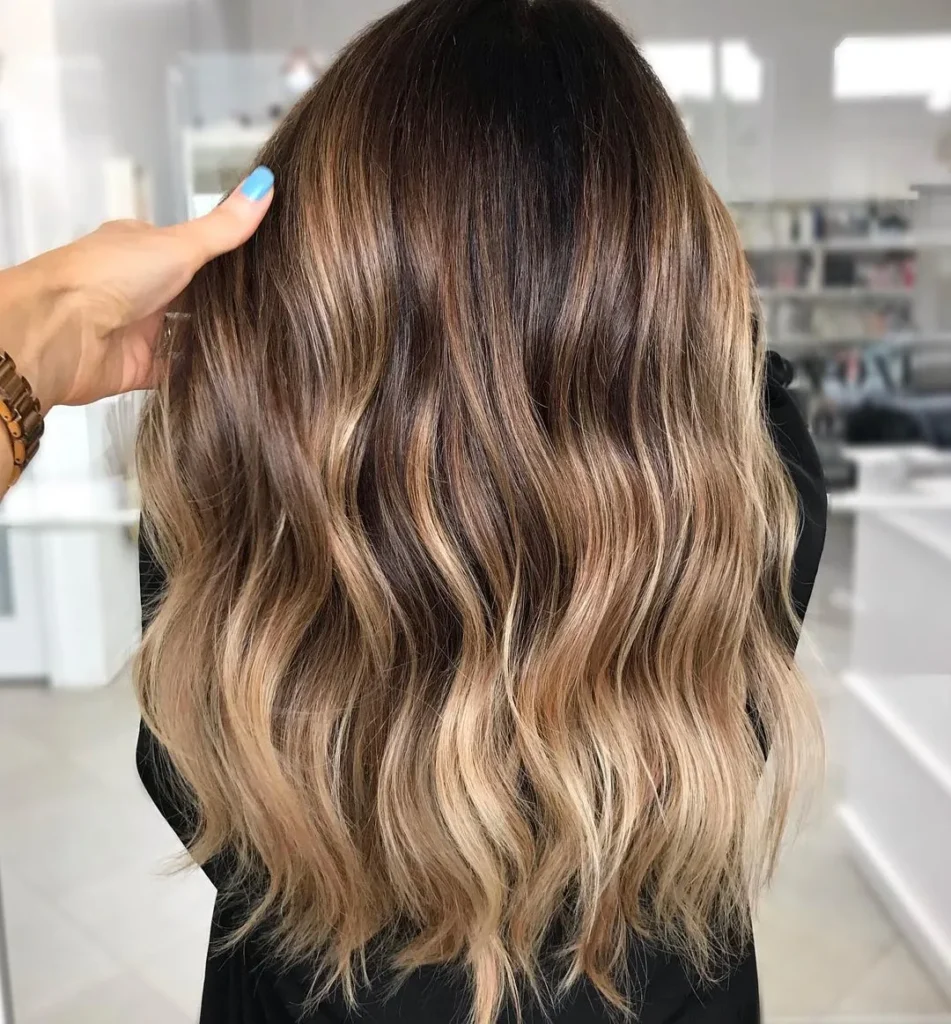 Braun zu Blond Ombre Balayage