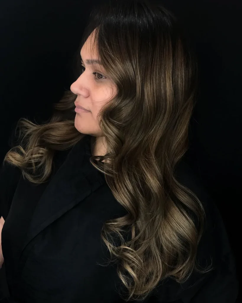  Dunkles Asch-Braun Balayage