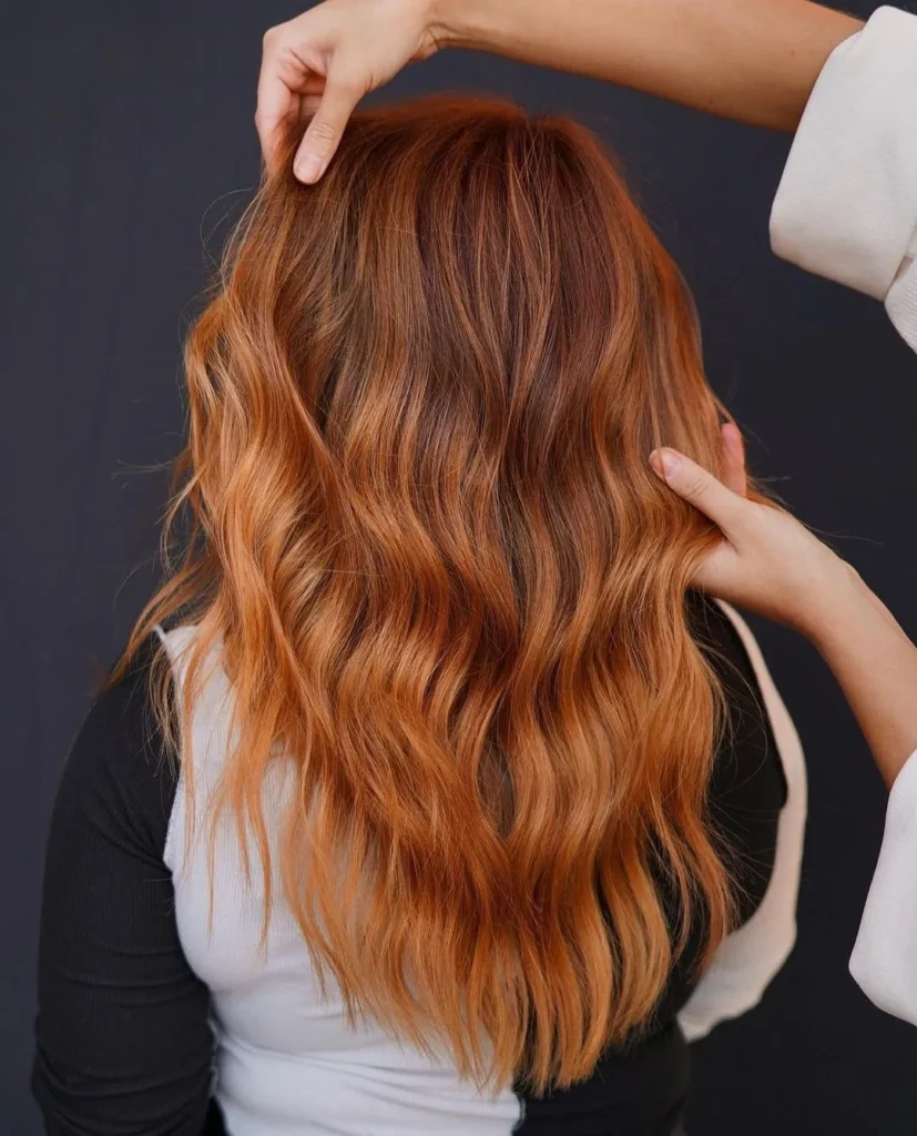 Helles Kupfer-Balayage