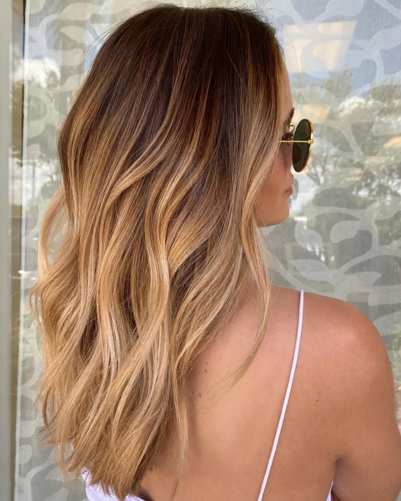 Honigblondes Balayage