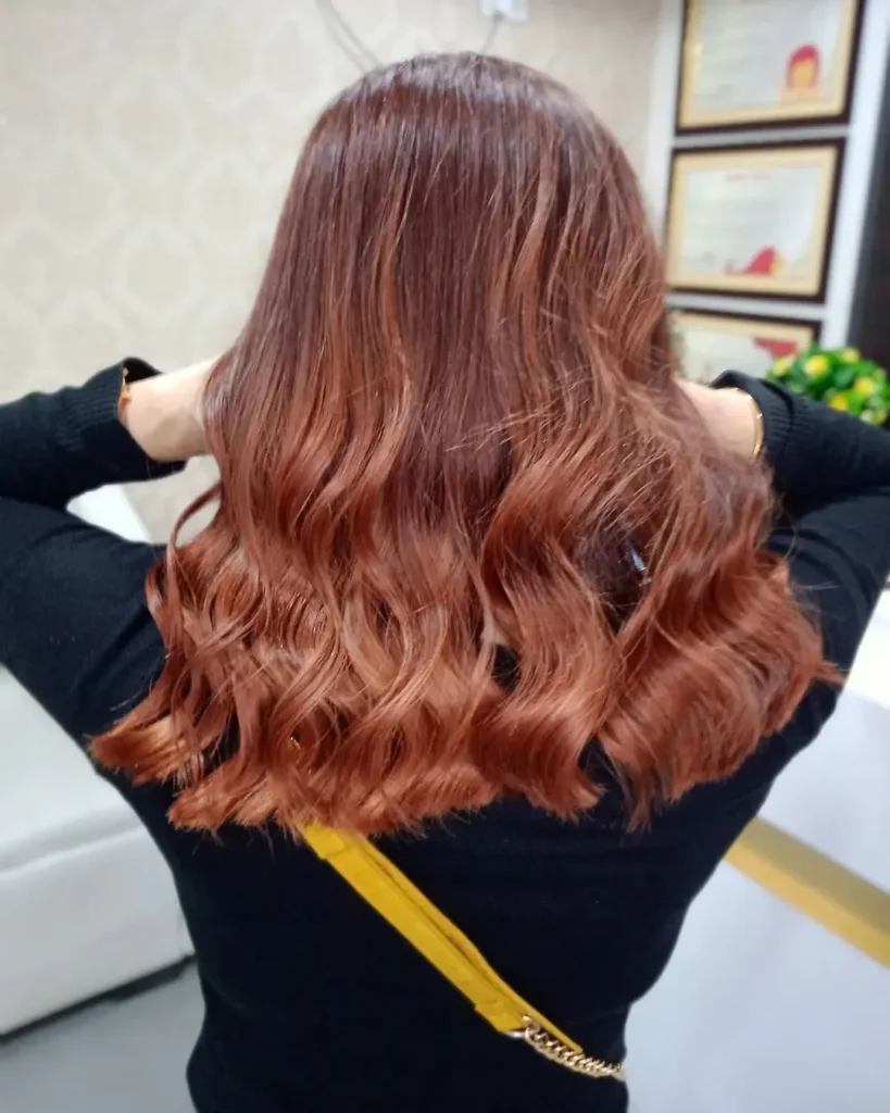 Mahagoni Kupfer Balayage