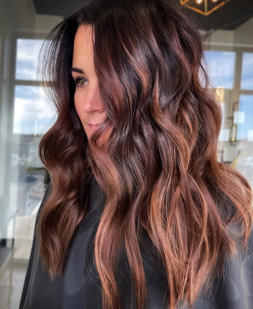 Natürliches Rot-Balayage