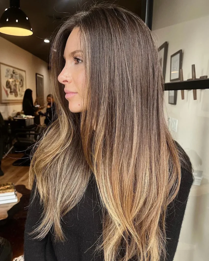 Ombre brünettes Balayage-Haar