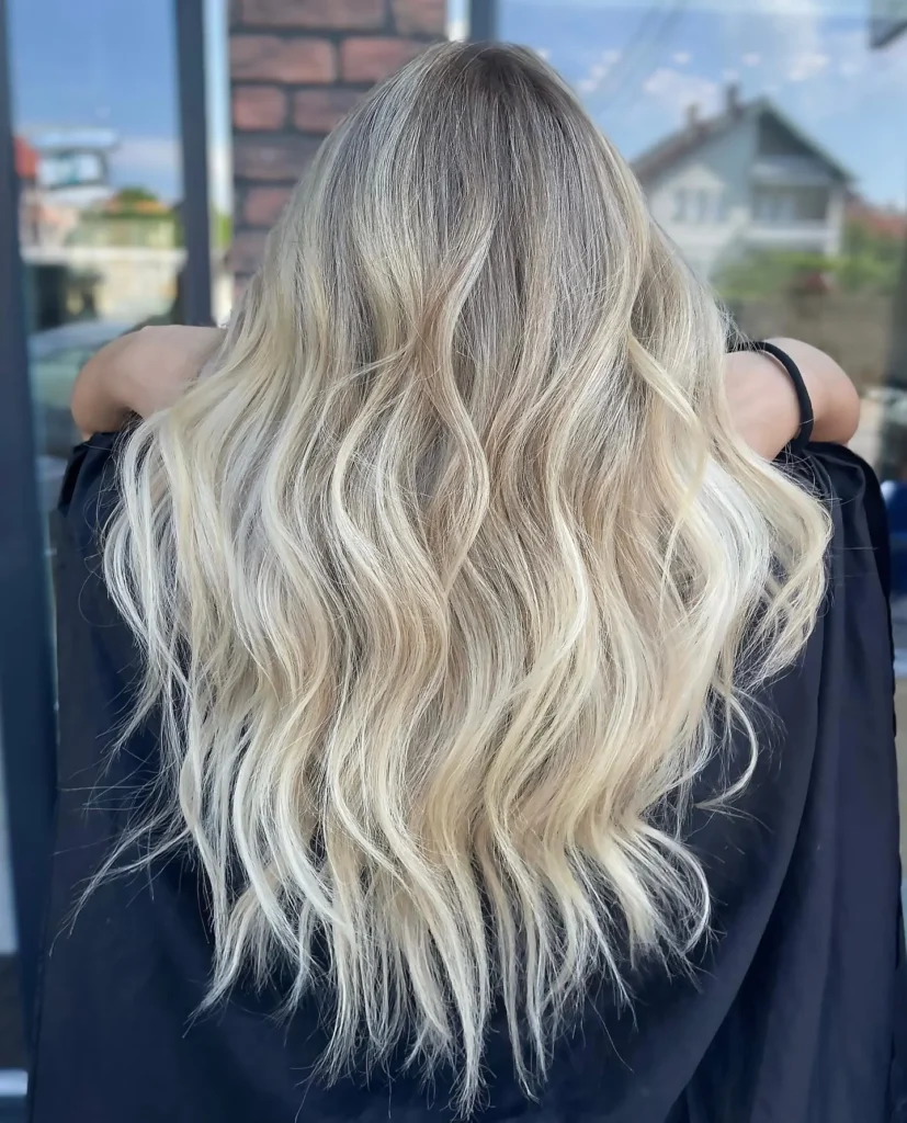 Platinblondes Ombre