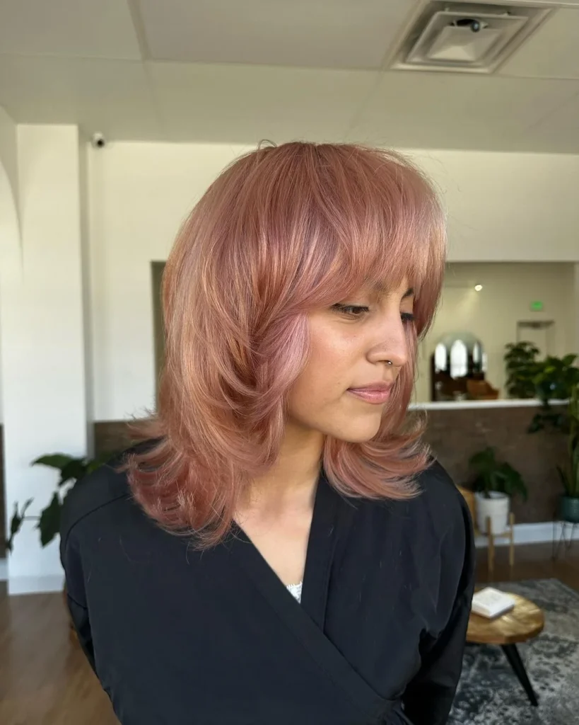 Romantischer Rose-Gold Shag