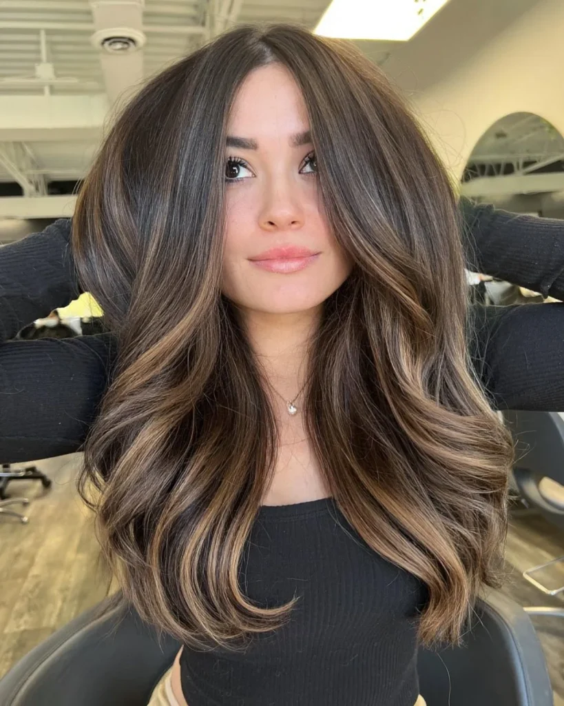 Subtiles natürliches Brünett-Balayage