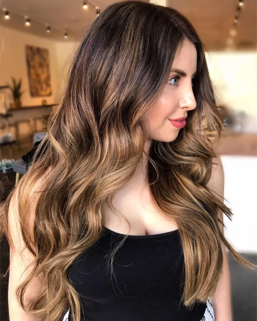 Warmes Bronde-Balayage