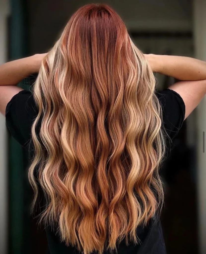 Helles Kupfer-Balayage