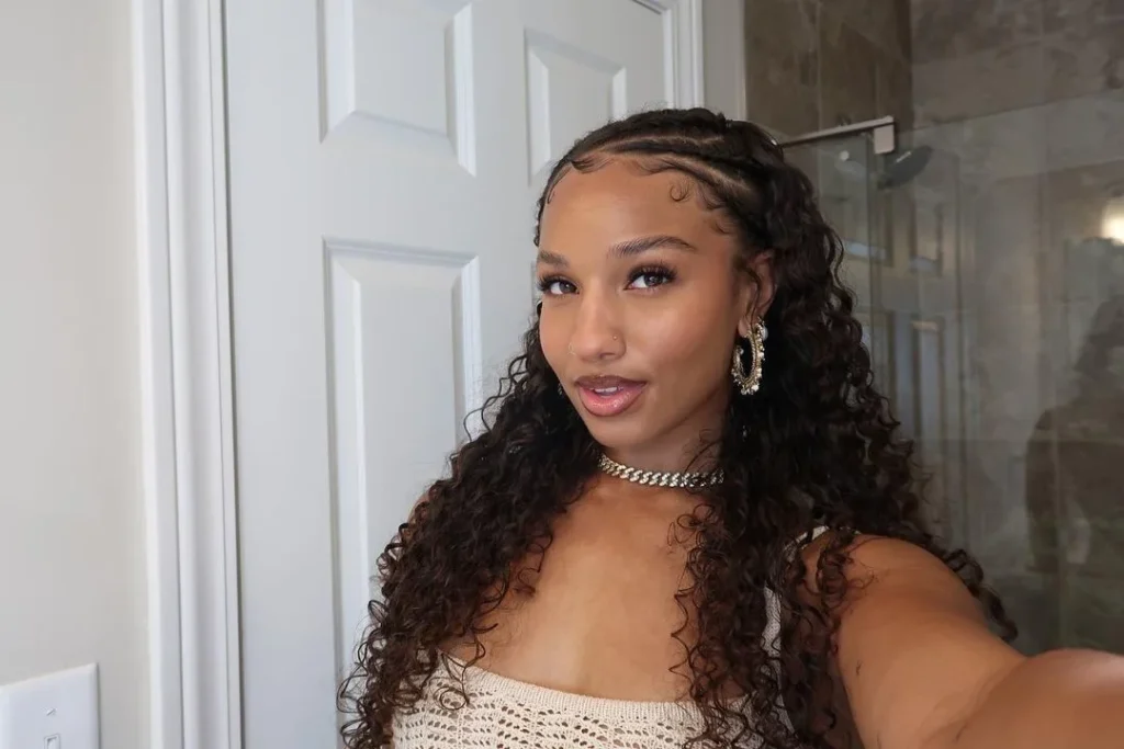 Lange Locken mit Cornrow Braids