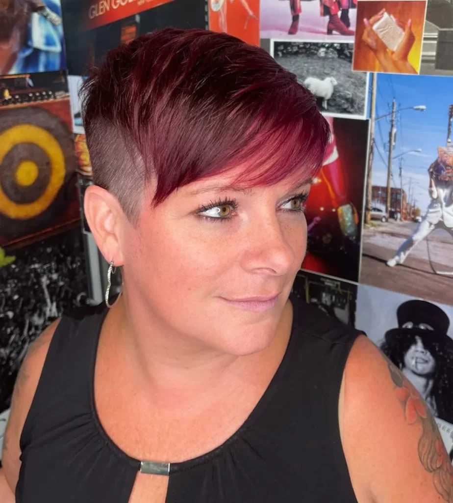 Magenta Pixie Cut