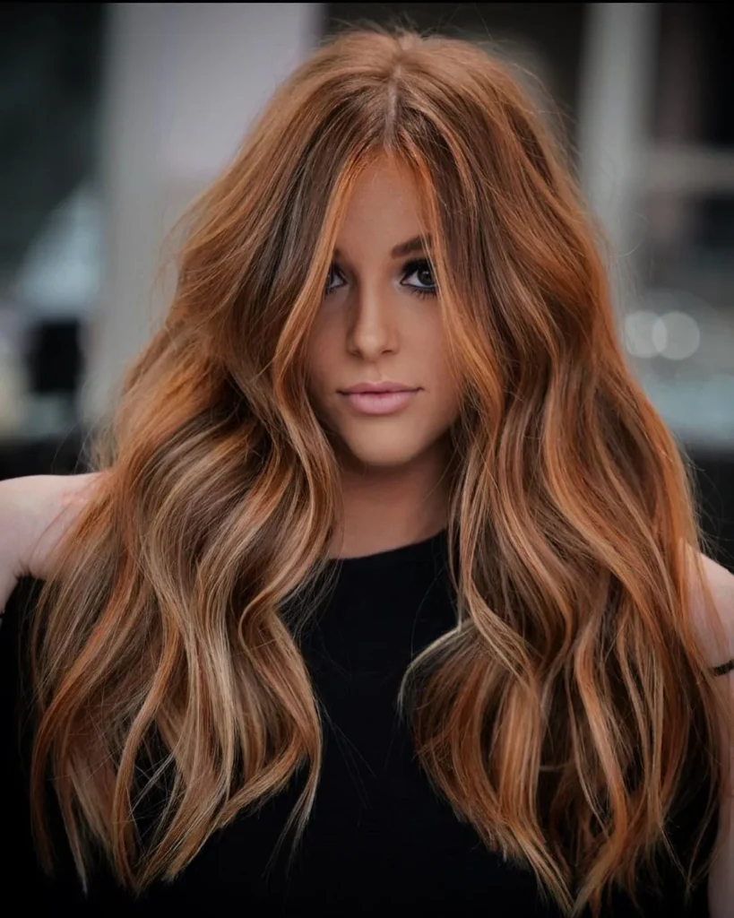 Würziger Kupfer-Balayage-Look