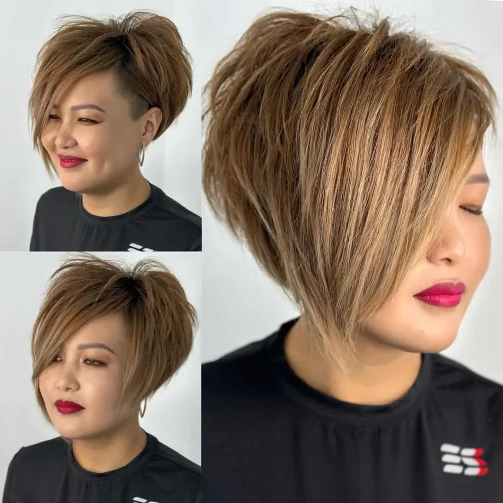 Asymmetrischer Pixie-Bob-Haarschnitt