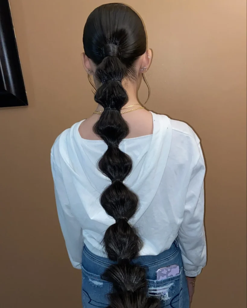 Ultralanger Bubble Braid Pferdeschwanz